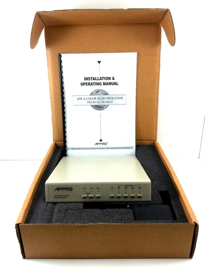 Appro Tech Model FIO-8134N Black White Quad Processor Surveillance New In Box