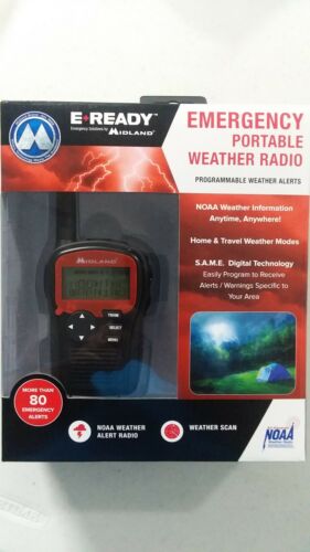 MIDLAND EMERGENCY WEATHER RADIO PORTABLE E+READY EH55VP  80+ EMERGENCY ALERTS