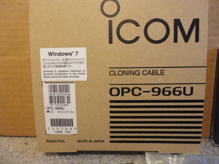ICOM OPC-966U  ---  Programming Cable Kit  for F50 F60 M88 & more
