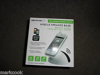 SoundLogic XT Mobile Speaker Base - White Amplify Sound iphone, Android, Cell
