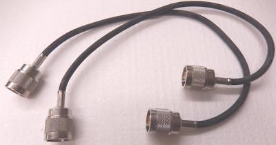 3 ea  TYPE N 12 INCH JUMPER COAX CABLE RADIO TEST SET
