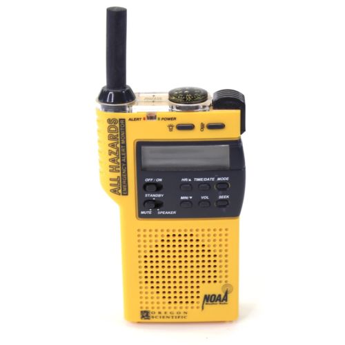 Oregon Scientific Radio NOAA All Hazard Emergency Alert Monitor WR 8000 Yellow