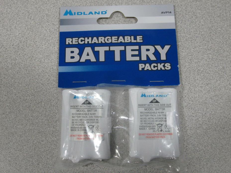 Midland OEM Rechargeable Battery Pack BATT3R LXT600, X-Talker,T50 T60 2-Pack