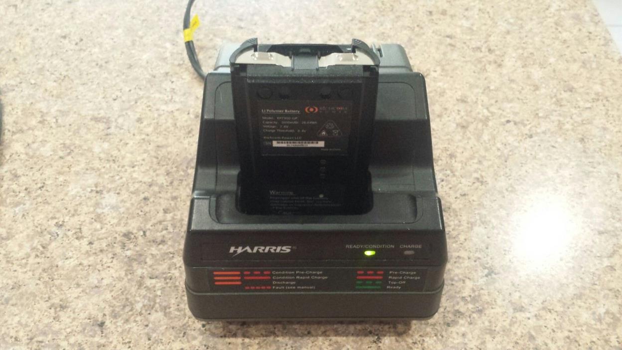 HARRIS P7300 P5500 P5400 P5300 XG-25P Radio Battery Charger and BATTERY