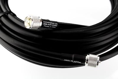 USA Made RG-8u RG213 Coax Antenna RF Cable Silver Teflon UHF Connectors 60 Ft