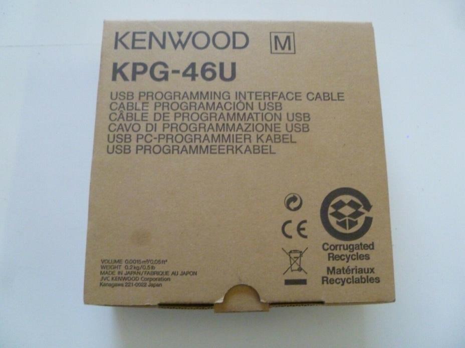 NEW in Box Genuine Kenwood KPG-46U NX-700 NX-800 Radio Programming Cable g202