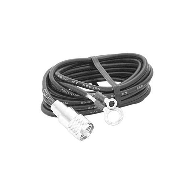 ACCESSORIES UNLIMITED AUPL12  SINGLE COAX 12' CABLES - SOLDERED PL259 AND LUGS
