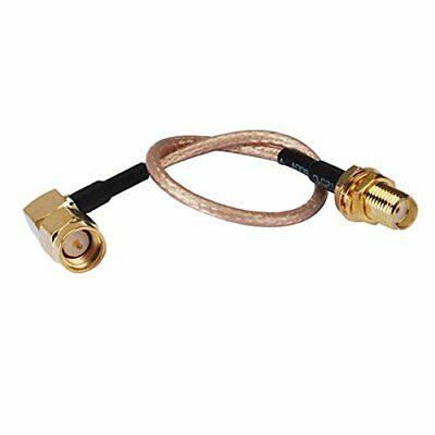 DHT Electronics RF Coaxial Coax Assembly SMA Female to SMA Male Right Angle12''