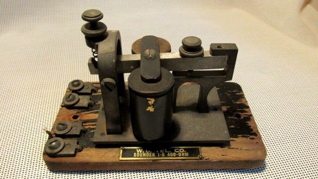 VINTAGE WESTERN UNION.TEL.CO. MORSE RELAY 1-B 400 OHMS SOUNDER