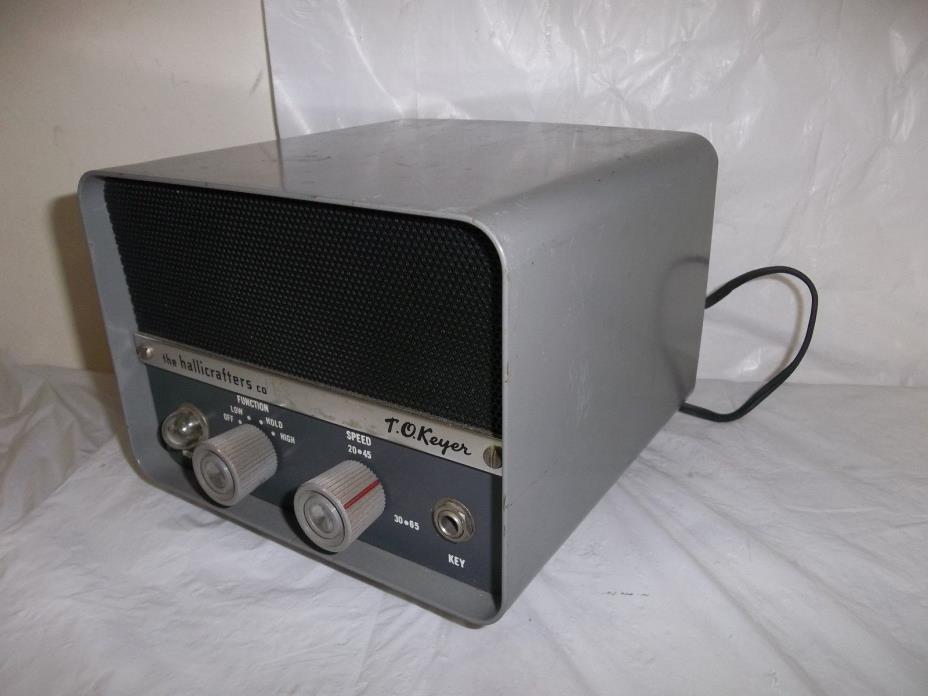 THE HALLICRAFTERS CO MODEL HA-1 T.O.KEYER ELECTRONIC KEYER HAM RADIO TELEGRAPH