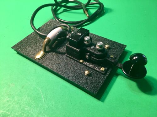 Quality Telegraph Morse Key Combo CTE26003A Navy Flameproof on 3Lb*EZ-MOUNT-BASE
