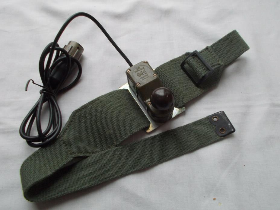 British Military Morse Key Telegraph Type 502 BCC London England - leg strap