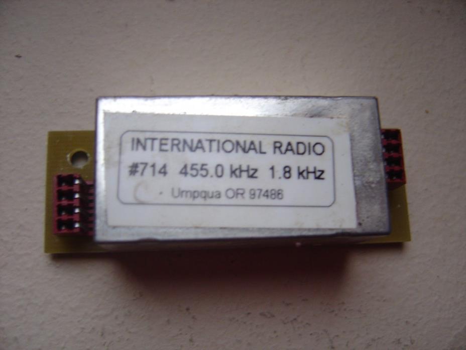 INTERNATIONAL RADIO #714,  455.0 KHZ 1.8 KHZ NARROW SSB FILTER