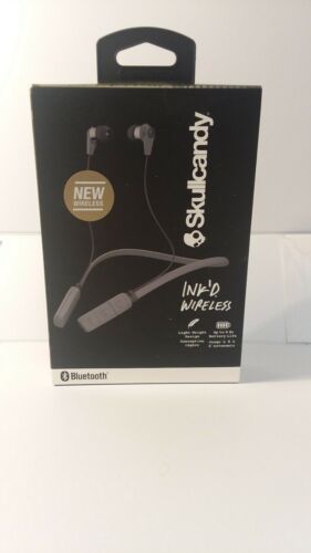 New Skullcandy INK'D Wireless In-Ear Bluetooth Headphones Gray or Black with Mic