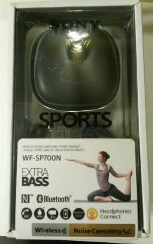 Sony WF-SP700N/Y True Wireless Noise Cancelling Earbuds (Black)