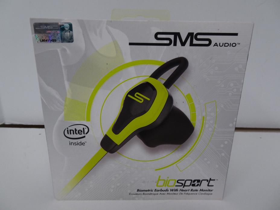 SMS Audio BioSport Wired In-Ear Headphones w/ Heart Rate Monitor (Yellow)