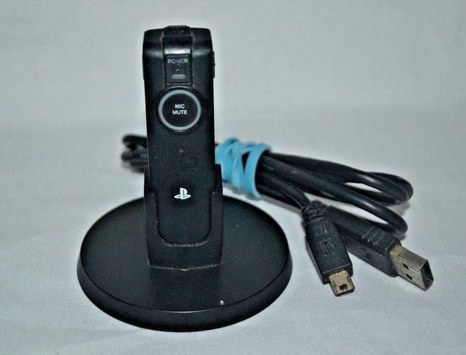 Sony PlayStation 3 CECHYA-0075 PS3 Bluetooth Headset Rechargeable Black Dock USB