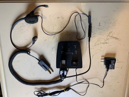 Plantronics CA12CD-S PTT Wireless Push To Talk Adaptor W Headset  & Spare Batt