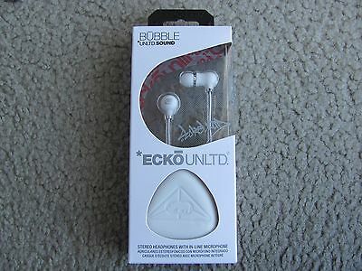 Ecko Unltd Bubble Stereo Headphones with In-Line Microphone EKU-BBL-WHT (White)