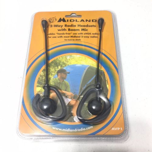 NEW Midland AVP1 2-way Radio Accessory over-the-ear Microphone Headsets #4192