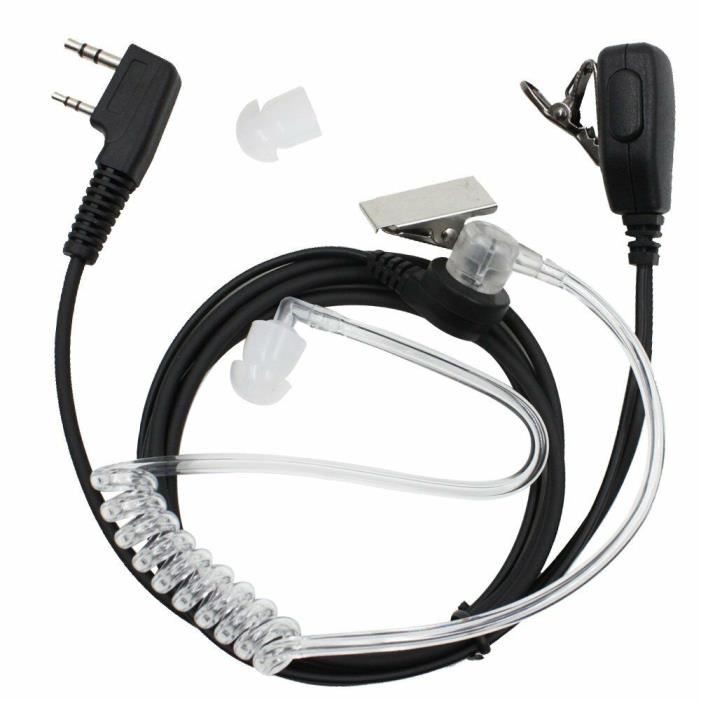 Tenq Covert Acoustic Tube Earpiece Headset Mic Kenwood HYT BAOFENG BF-UV5R 888S