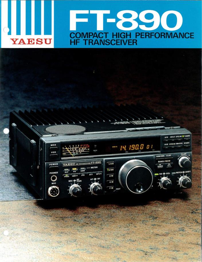 YAESU FT-890 COMPACT HIGH PERFORMANCE HF TRANSCEIVER BROCHURE 6 PAGES OPTIONS SP