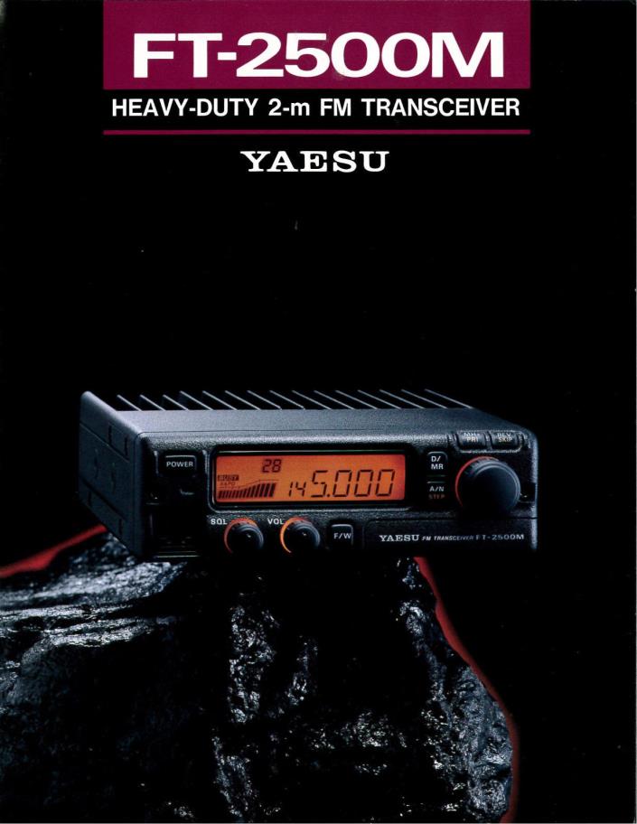 YAESU FT-2500M HEAVY DUTY 2-M FM TRANSCEIVER 4 PAGES OPTIONS SPECIFICATIONS