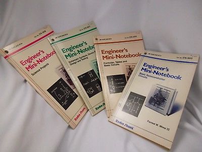 Archer ENGINEER'S MINI NOTEBOOK  Lot of 4 RADIO SHACK FORREST M. MIMS III