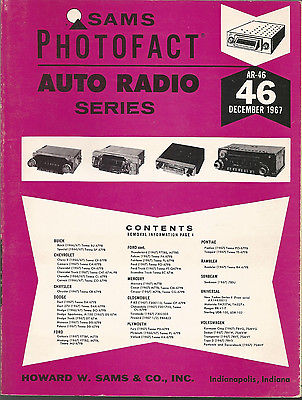 # AR 46 SAMS MANUAL 1967 Buick Chev Chrys Dodge Ford Olds Ply Pont Rambler VW