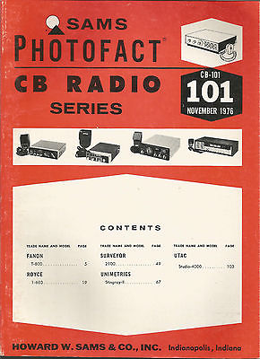 # CB 101 SAMS MANUAL 1976 Fanon Royce Surveyor Unimetrics Utac