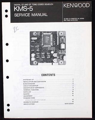 KENWOOD KMS-5 SERVICE MANUAL B51-3355-00 NO STINKING PDF/CD