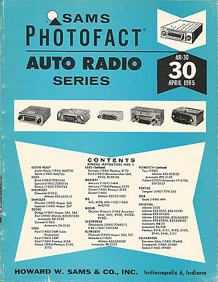 # AR 30 SAMS MANUAL 1965 Austin Buick Chev Chrys Ford MG Mopar Olds Ply Pont VW