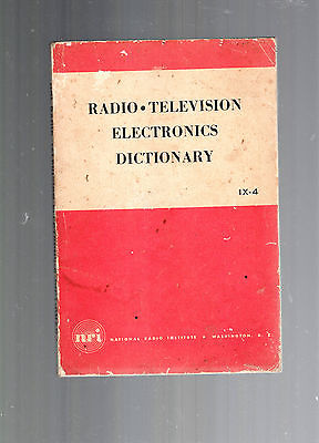 1971 NRI RADIO-TELEVISION ELECTRONICS DICTIONARY-190 PAGES