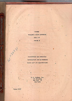 1953 INSTRUCTIONS FOR BOEHME FREQUENCY SHIFT CONVERTER TYPE 5-C SERIES B