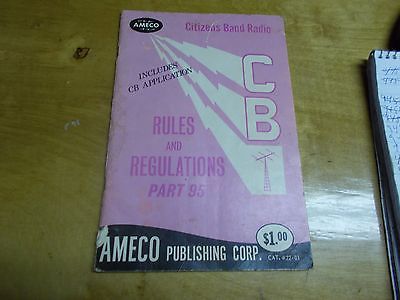 Vintage Ameco CB Radio Handbook Rulles & Regulations Bx 105