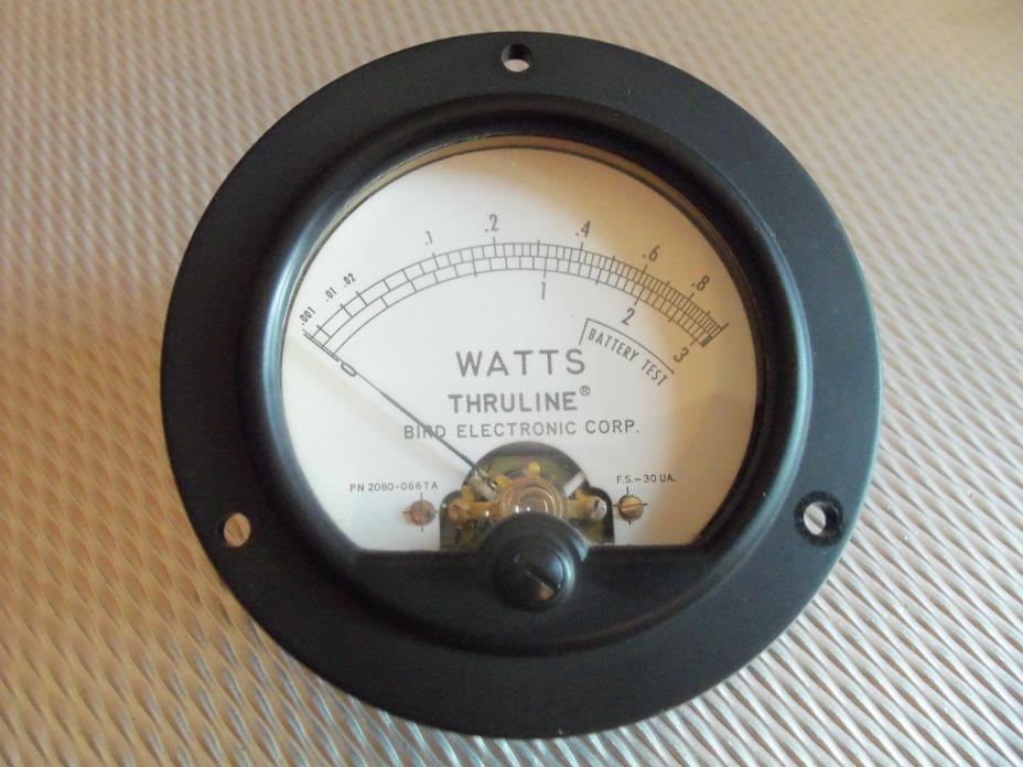Bird 4410A Thruline 30Ua Replacement Wattmeter Element Slug Reading Meter Face