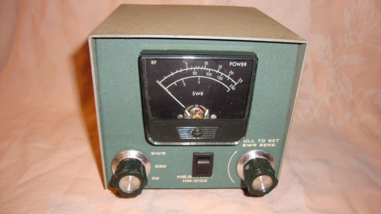 Heathkit Heath HM-2102 6 and 2 Meter VHF Watt Meter - FOR PARTS OR NOT WORKING