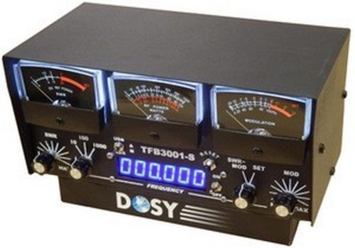 Dosy TFB-3001 1,000 Watt SWR/Mod/Watt Meter with Black Meters & Frequency Counte