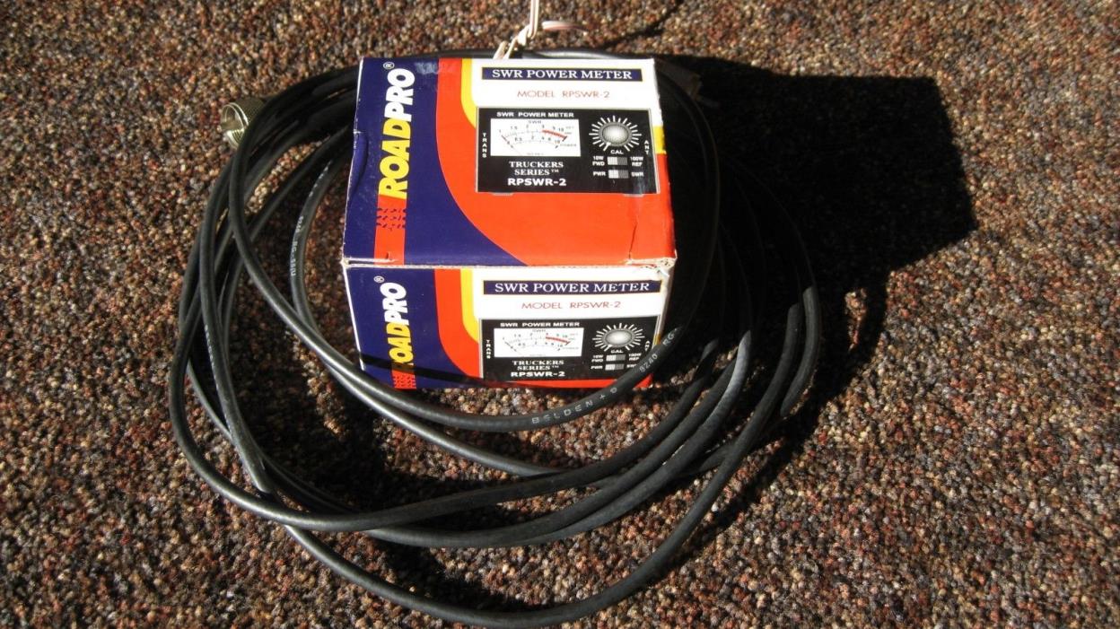 cb swr power meter roadpro rpswr-2 and coax cable