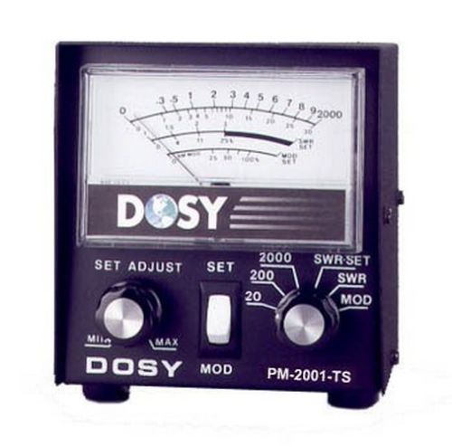 Dosy PM-2001 In-Line 2,000 Watt SWR/Mod/Watt Meter ****FREE SHIPPING****