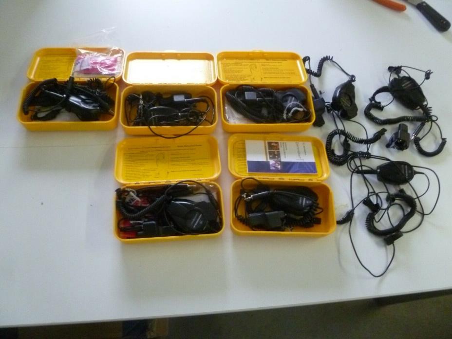 Large Lot of Motorola CommPort XTS5000 3000 PTT Radio Surveillance Microphones