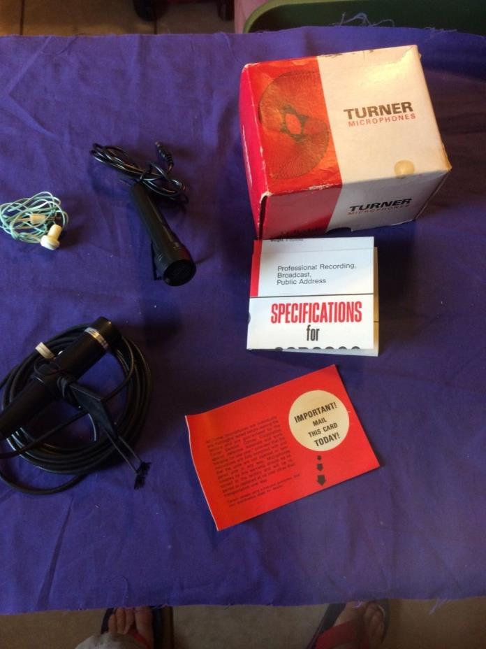 2 Vintage Turner Microphones Model SSR2800 Desk style still in box