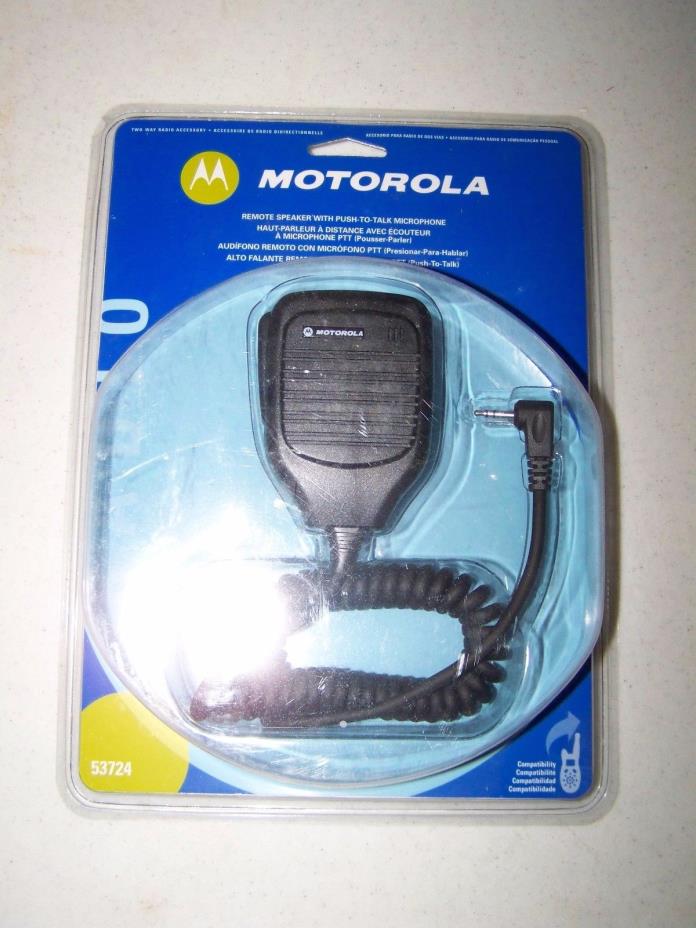 Motorola Talkabout Remote Speaker w/ Push to Talk PTT Mic Microphone Lapel 53724