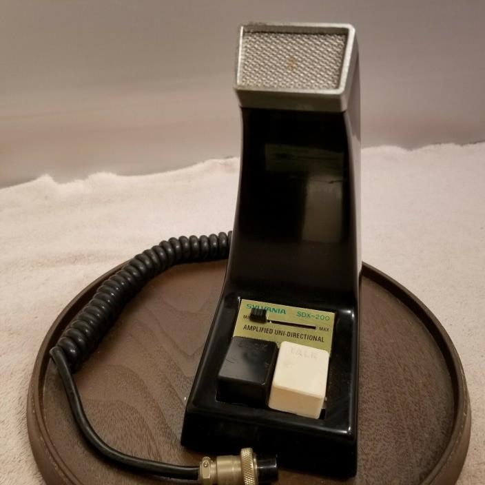 Sylvania SDX-200 Amplified Uni- Directional  Desk Microphone Untested Parts