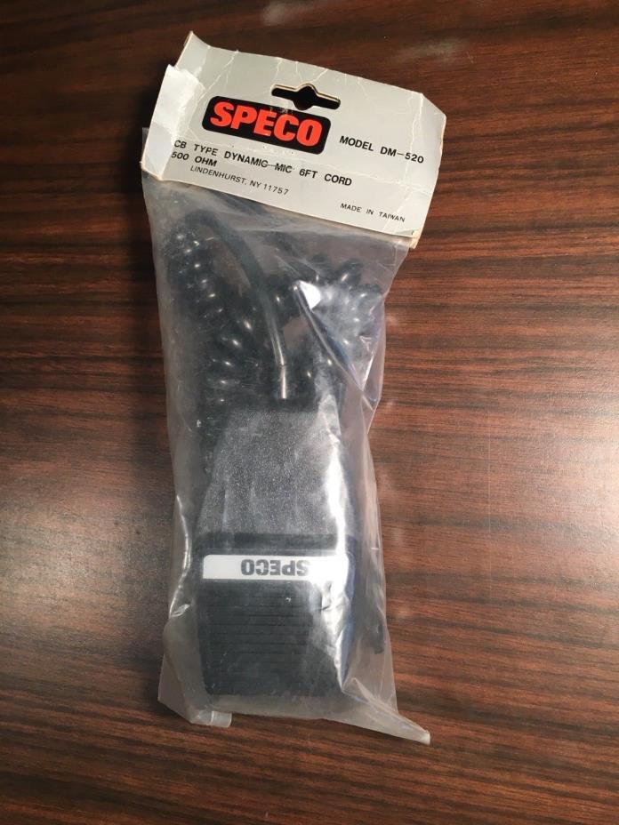 Speco DM-520 CB Type Dynamic Mic w/6 ft Cord 500 Ohm