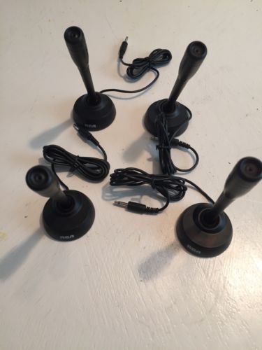 Rca Mica Microphones Lot Of 4 Black