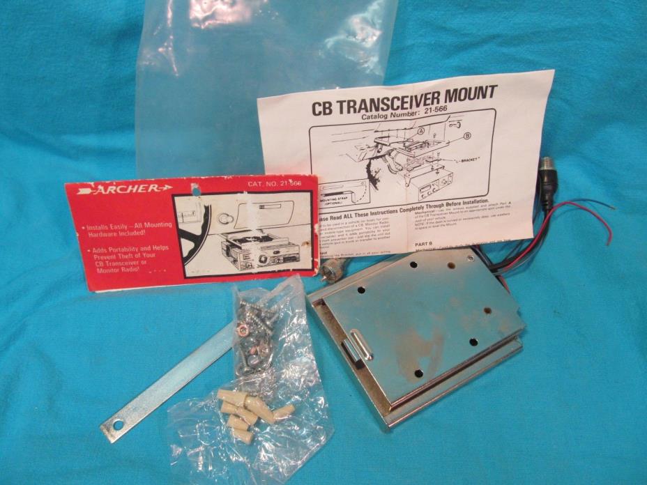 NOS RADIO SHACK ARCHER UNDER DASH CB TRANSCEIVER RADIO SLIDE MOUNT 21-566