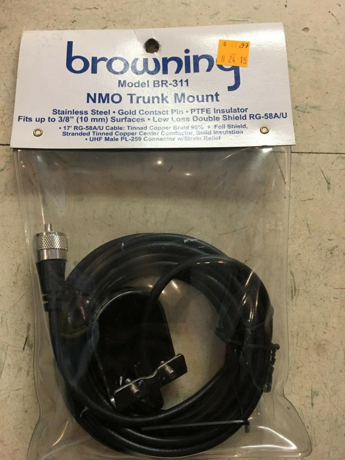 Browning NMO Trunk Clip Mount Radio Ham Model Antenna Mobile Model BR-311