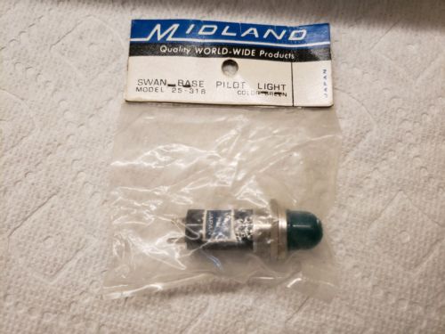 Vintage Midland Swan Base Pilot Light Model 25-316 Green Radio Parts Repair NOS
