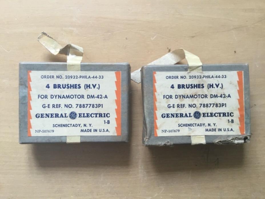 2 sets of 4 Vintage GE Dynamotor Brushes DM-42-A 7887783P1 Free Shipping